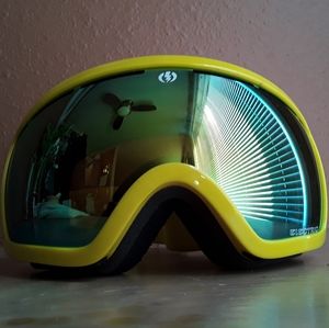 Electric mirrored snowboard ski goggles yellow